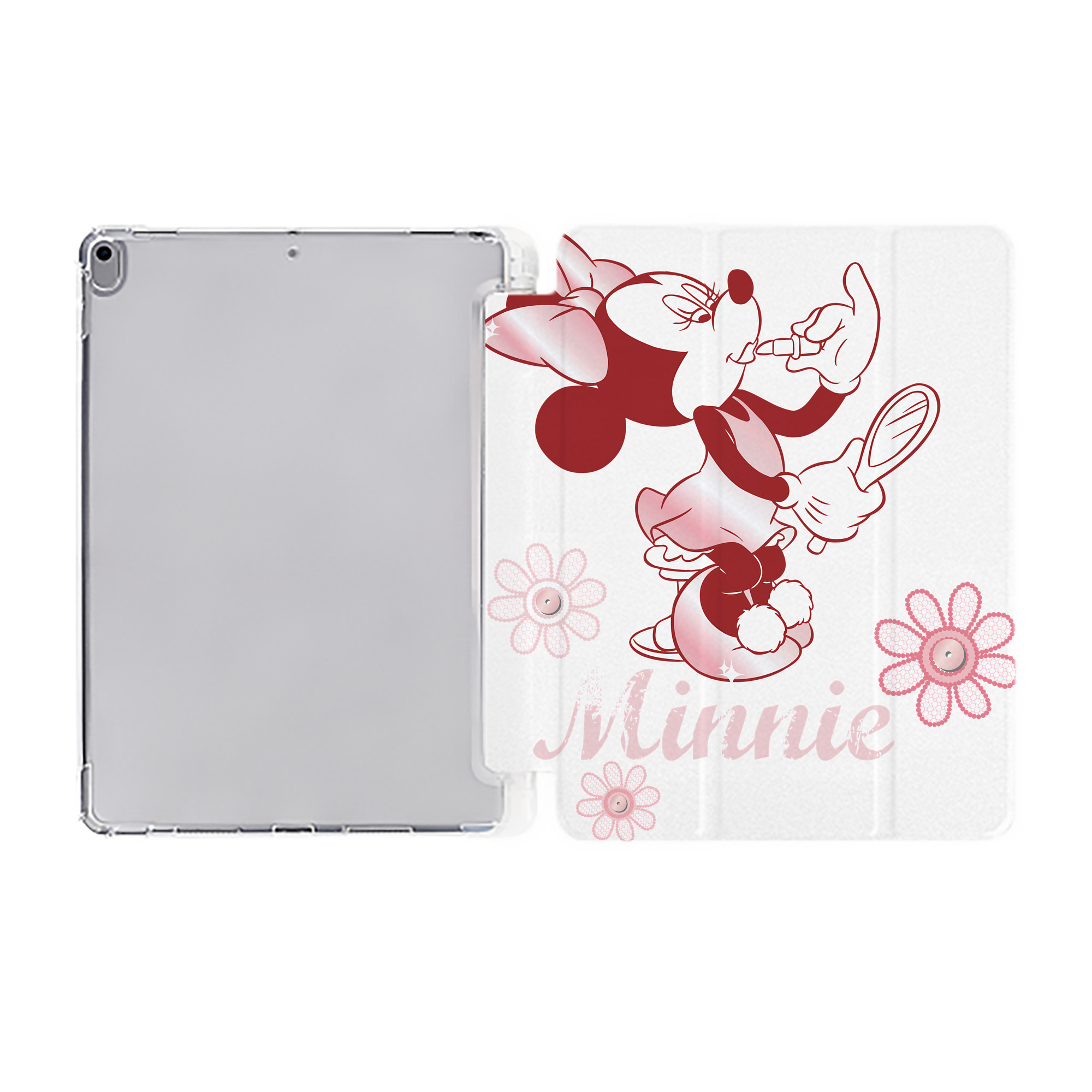 （画像用） ミッキーマウス Mickey Mouse IPad ケース ペン収納付き 三つ折りスタンド PUレザー×シリコン 対応機種9.5/10.5/10.9インチ